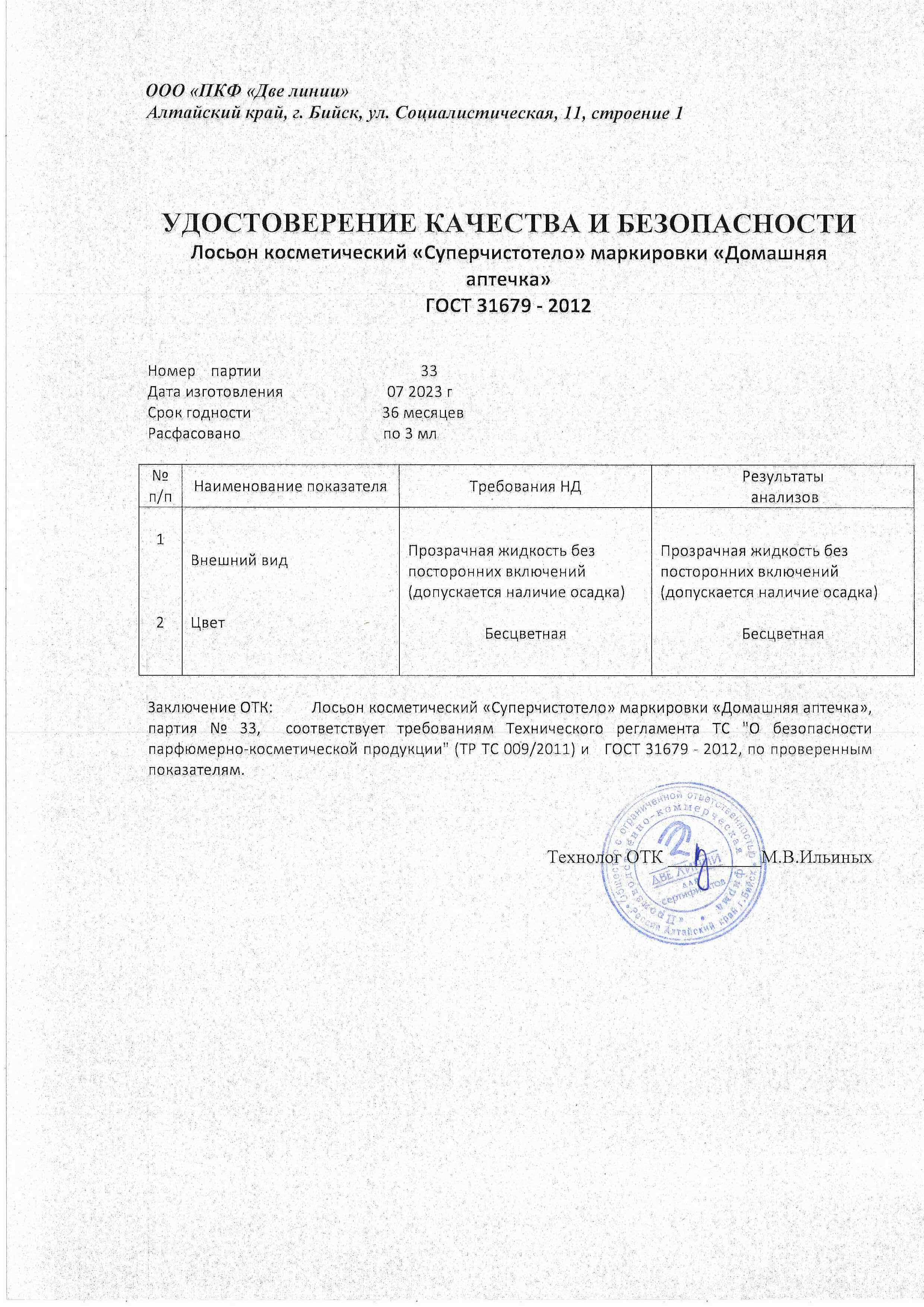 Паспорт №072023
